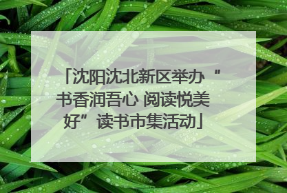 沈阳沈北新区举办“书香润吾心 阅读悦美好”读书市集活动