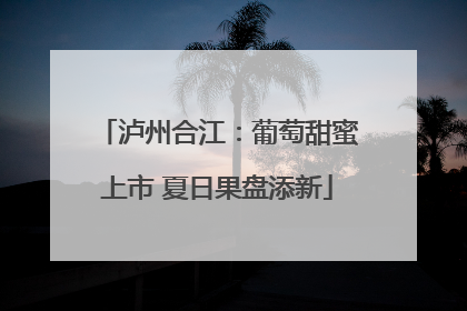 泸州合江：葡萄甜蜜上市 夏日果盘添新