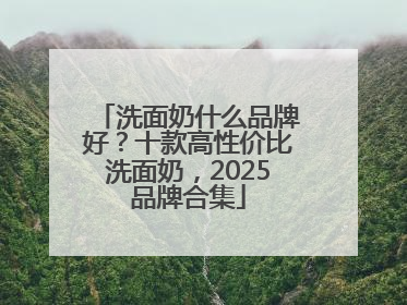 洗面奶什么品牌好？十款高性价比洗面奶，2025品牌合集