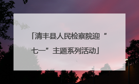 清丰县人民检察院迎“七一”主题系列活动