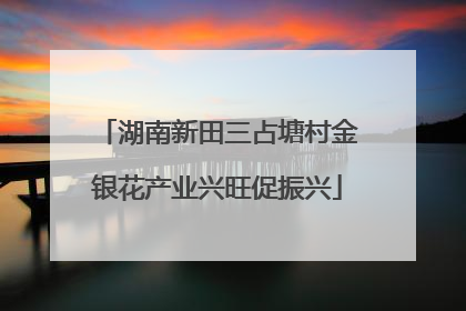 湖南新田三占塘村金银花产业兴旺促振兴