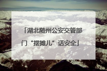 湖北随州公安交管部门“摆摊儿”话安全
