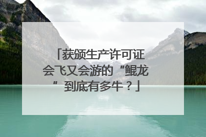 获颁生产许可证 会飞又会游的“鲲龙”到底有多牛？