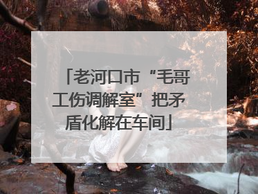老河口市“毛哥工伤调解室”把矛盾化解在车间
