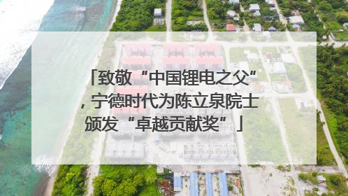 致敬“中国锂电之父”，宁德时代为陈立泉院士颁发“卓越贡献奖”