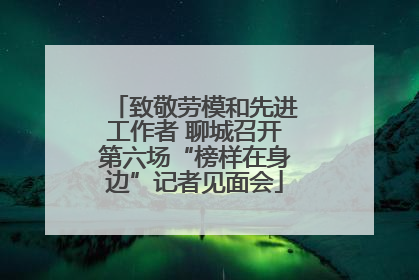 致敬劳模和先进工作者 聊城召开第六场“榜样在身边”记者见面会