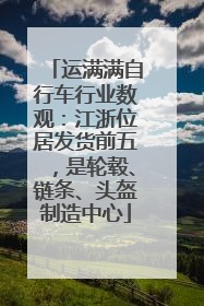 运满满自行车行业数观：江浙位居发货前五，是轮毂、链条、头盔制造中心