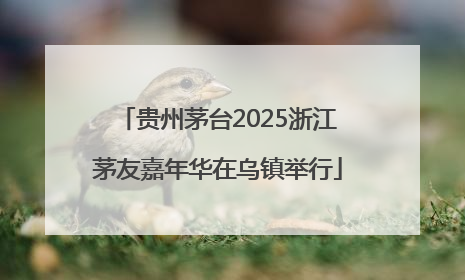 贵州茅台2025浙江茅友嘉年华在乌镇举行