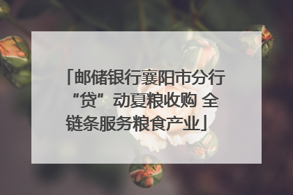 邮储银行襄阳市分行“贷”动夏粮收购 全链条服务粮食产业