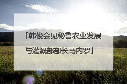 韩俊会见秘鲁农业发展与灌溉部部长马内罗