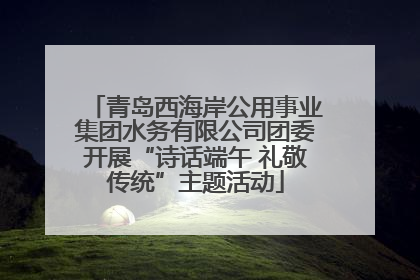 青岛西海岸公用事业集团水务有限公司团委开展“诗话端午 礼敬传统”主题活动