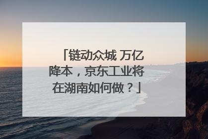 链动众城 万亿降本，京东工业将在湖南如何做？