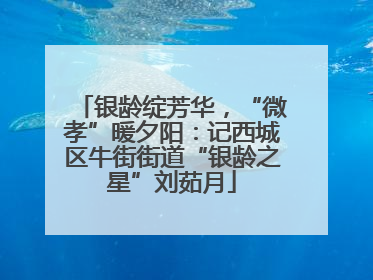 银龄绽芳华，“微孝”暖夕阳：记西城区牛街街道“银龄之星”刘茹月