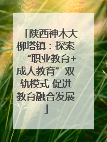 陕西神木大柳塔镇：探索“职业教育+成人教育”双轨模式 促进教育融合发展