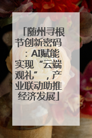 随州寻根节创新密码：AI赋能实现“云端观礼”，产业联动助推经济发展