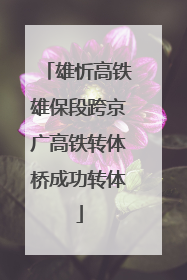 雄忻高铁雄保段跨京广高铁转体桥成功转体