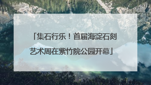 集石行乐！首届海淀石刻艺术周在紫竹院公园开幕