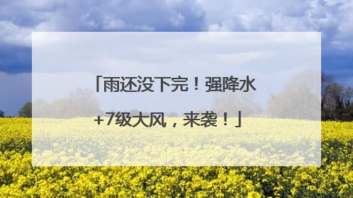 雨还没下完！强降水+7级大风，来袭！