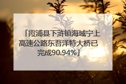 霞浦县下浒镇海域宁上高速公路东吾洋特大桥已完成90.94%