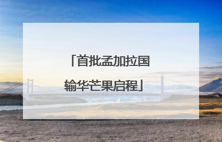 首批孟加拉国输华芒果启程