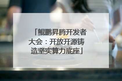 鲲鹏昇腾开发者大会：开放开源铸造坚实算力底座