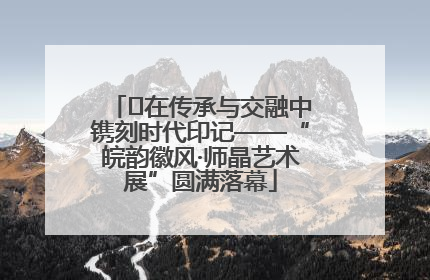 ﻿在传承与交融中镌刻时代印记——“皖韵徽风·师晶艺术展”圆满落幕