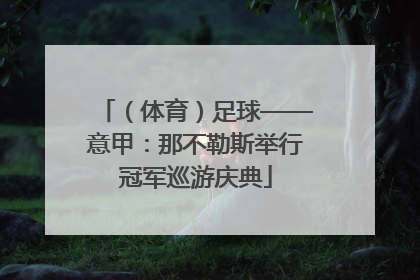 （体育）足球——意甲：那不勒斯举行冠军巡游庆典