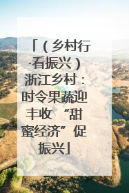 （乡村行·看振兴）浙江乡村：时令果蔬迎丰收 “甜蜜经济”促振兴