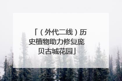 （外代二线）历史植物助力修复庞贝古城花园