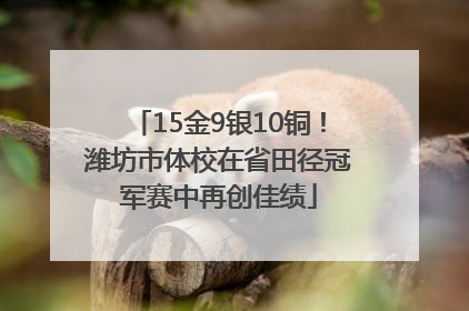 15金9银10铜！潍坊市体校在省田径冠军赛中再创佳绩