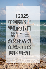 2025年河南省“我们的节日·端午”主题文化活动在漯河市召陵区启动