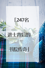 247名进士背后的书院传奇