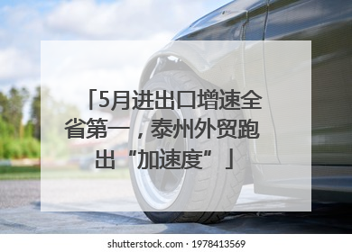 5月进出口增速全省第一，泰州外贸跑出“加速度”