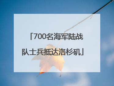 700名海军陆战队士兵抵达洛杉矶