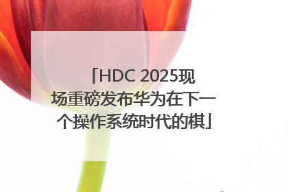 HDC 2025现场重磅发布华为在下一个操作系统时代的棋